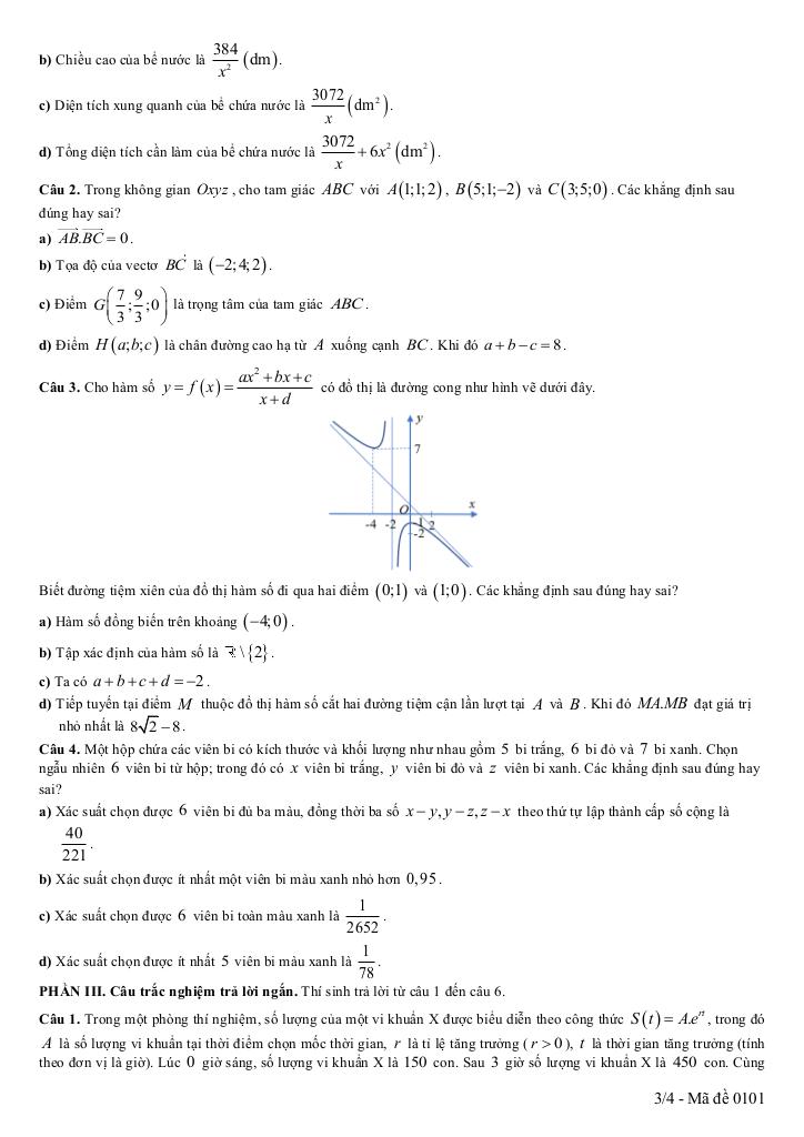đề khảo sát lần 1 toán 12 năm 2025 – 2026 cụm trường thpt qv1-tt1-lvt – bắc ninh 2