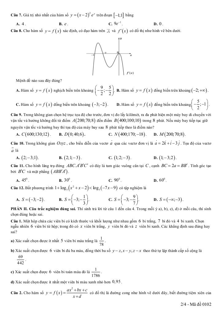 đề khảo sát lần 1 toán 12 năm 2025 – 2026 cụm trường thpt qv1-tt1-lvt – bắc ninh 5