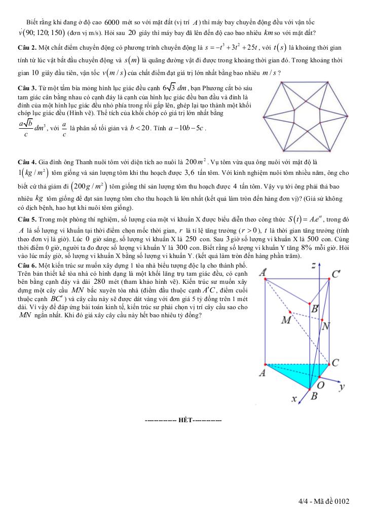 đề khảo sát lần 1 toán 12 năm 2025 – 2026 cụm trường thpt qv1-tt1-lvt – bắc ninh 7