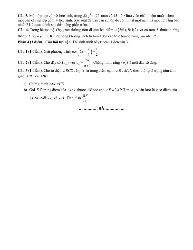 đề khảo sát toán 11 lần 1 năm 2025 – 2026 trường thpt gia bình 1 – bắc ninh 3