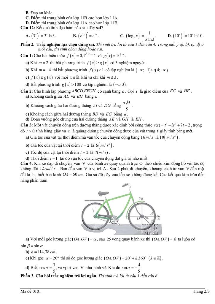đề khảo sát toán 12 đầu năm 2025 – 2026 trường thpt thuận thành 1 – bắc ninh 1