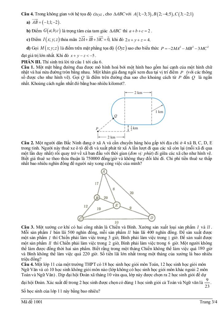 đề khảo sát toán 12 lần 1 năm 2025 – 2026 liên trường thpt – bắc ninh 2