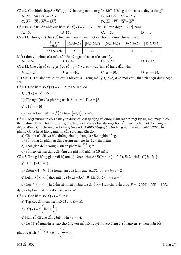 đề khảo sát toán 12 lần 1 năm 2025 – 2026 liên trường thpt – bắc ninh 5