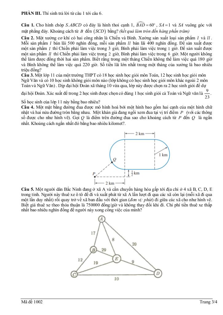 đề khảo sát toán 12 lần 1 năm 2025 – 2026 liên trường thpt – bắc ninh 6
