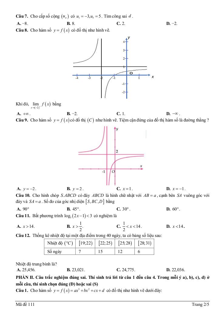 đề khảo sát toán 12 lần 1 năm 2025 – 2026 trường thpt an dương – hải phòng 6