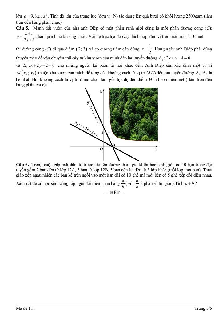 đề khảo sát toán 12 lần 1 năm 2025 – 2026 trường thpt an dương – hải phòng 9
