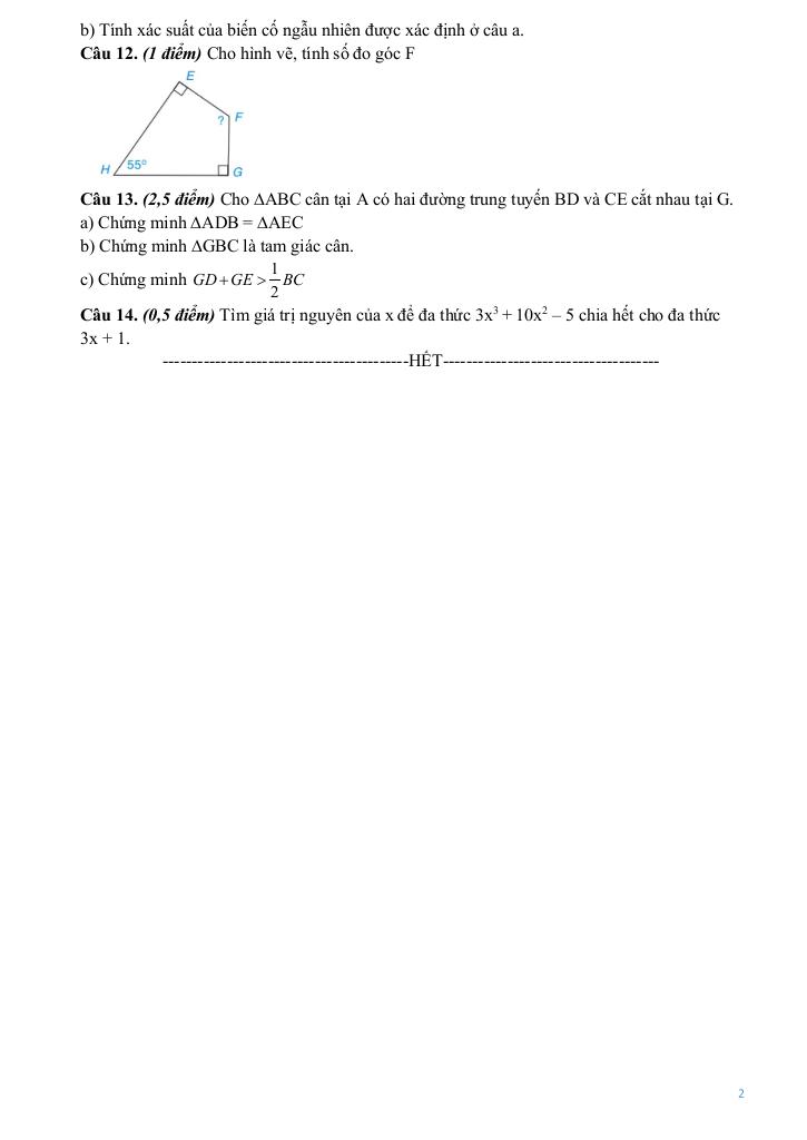 đề khảo sát toán 8 đầu năm 2025 – 2026 trường thcs bắc bình – phú thọ 1