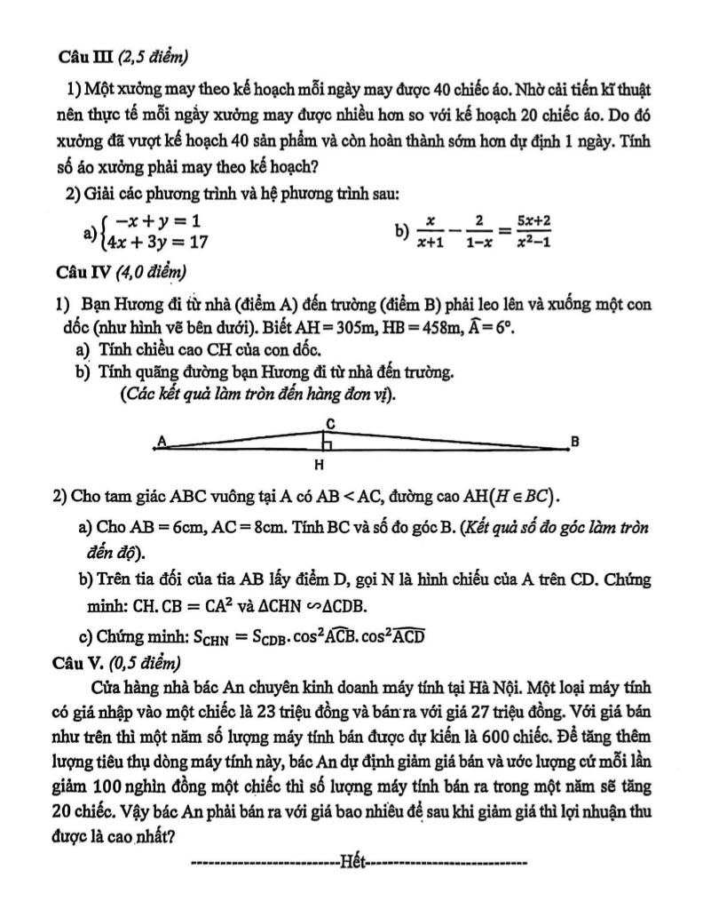đề khảo sát toán 9 tháng 10 năm 2025 trường thcs bế văn đàn – hà nội 1