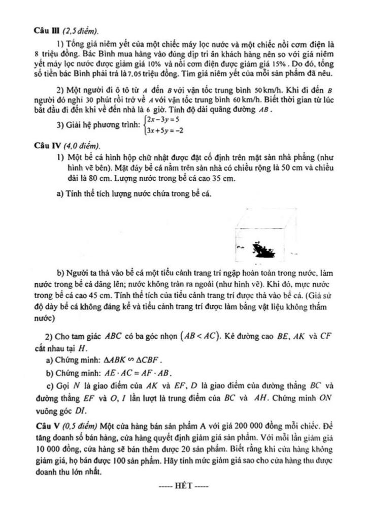 đề khảo sát toán 9 tháng 9 năm 2025 trường thcs thọ an – hà nội 1