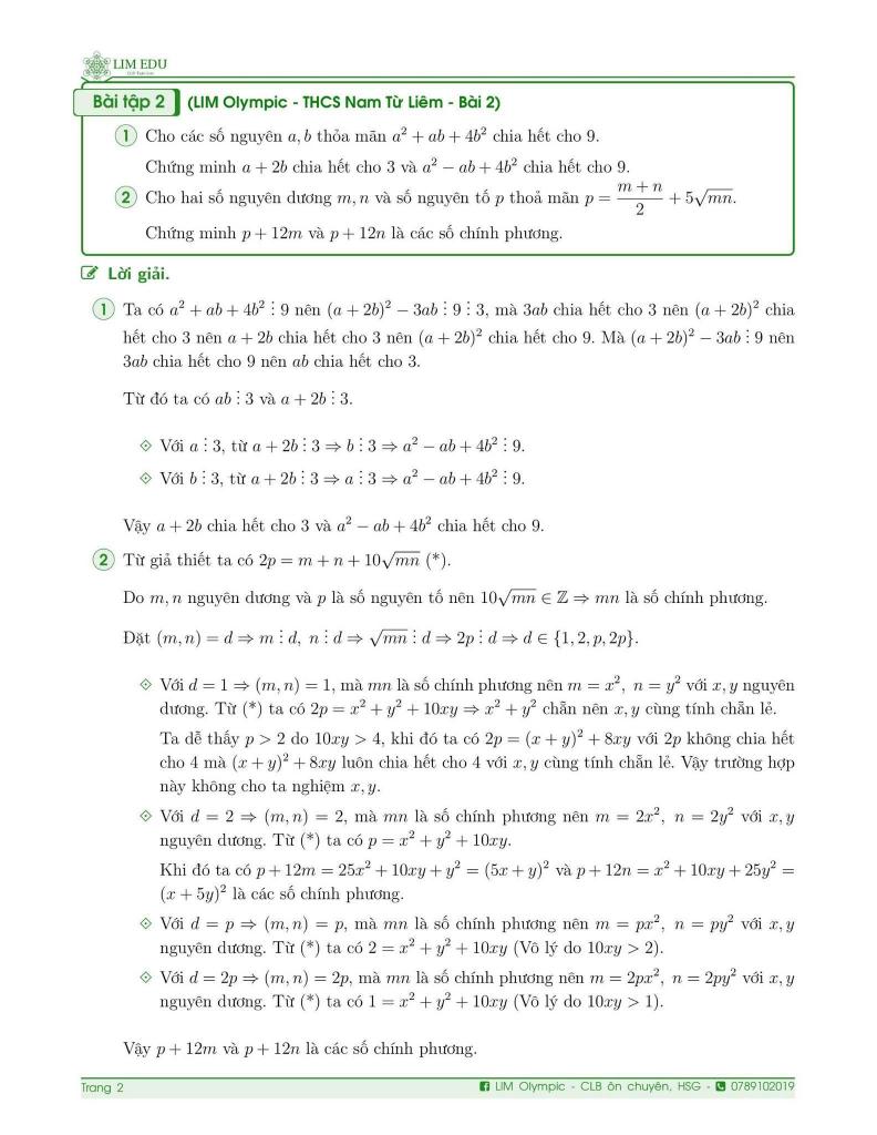 đề kiểm tra hsg toán 9 lần 1 năm 2025 – 2026 trường thcs nam từ liêm – hà nội 2
