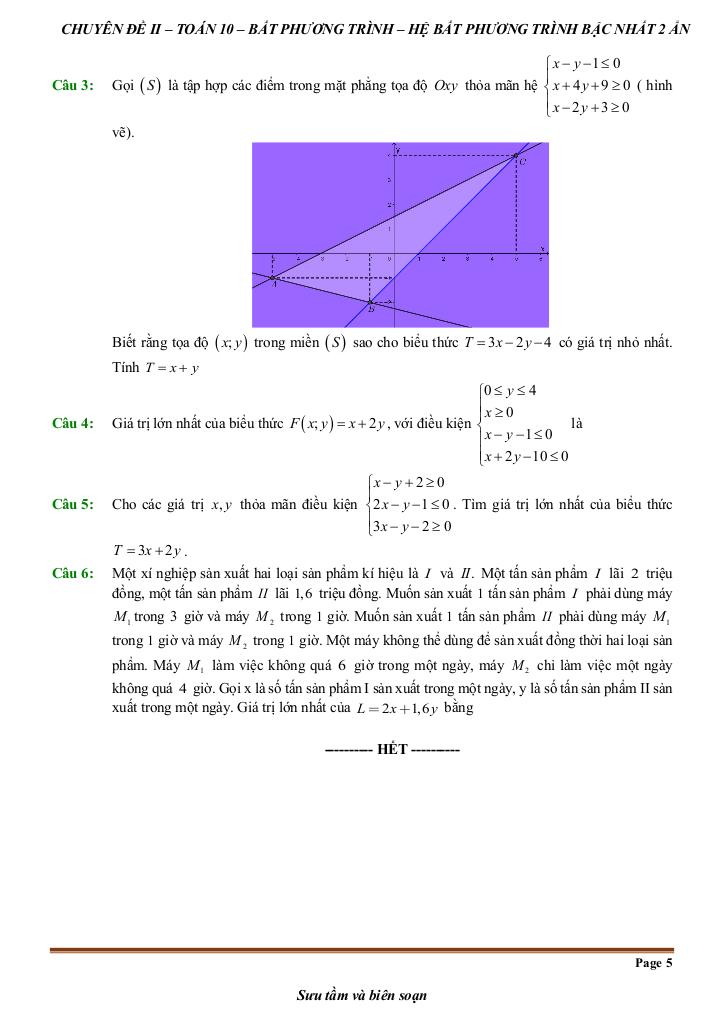 đề kiểm tra theo bài học chủ đề bpt và hệ bpt bậc nhất hai ẩn 4