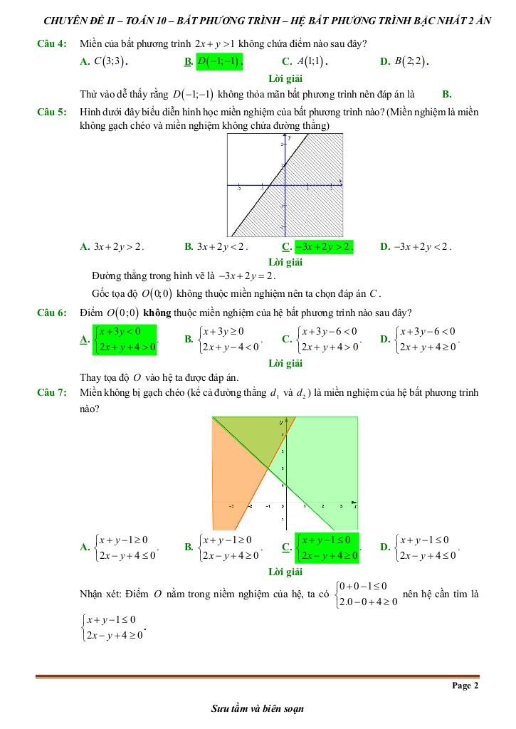 đề kiểm tra theo bài học chủ đề bpt và hệ bpt bậc nhất hai ẩn 6