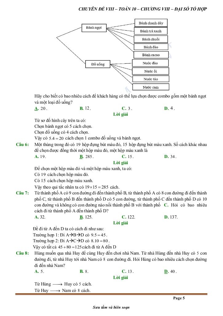 đề kiểm tra theo bài học chủ đề đại số tổ hợp 4