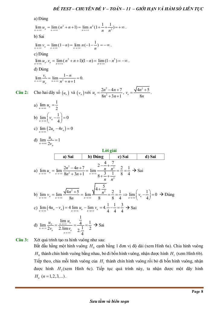 đề kiểm tra theo bài học chủ đề giới hạn, hàm số liên tục 7