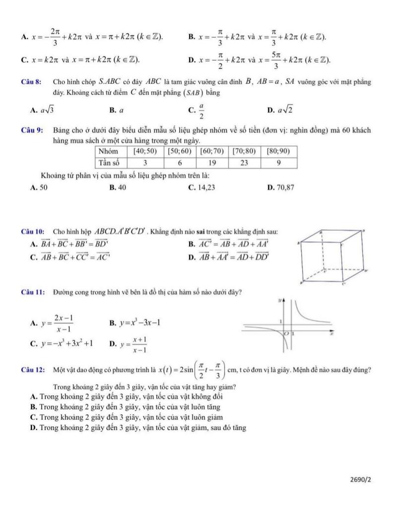 đề kiểm tra thường xuyên toán 12 năm 2025 – 2026 trường nguyễn khuyến – tp hcm 1