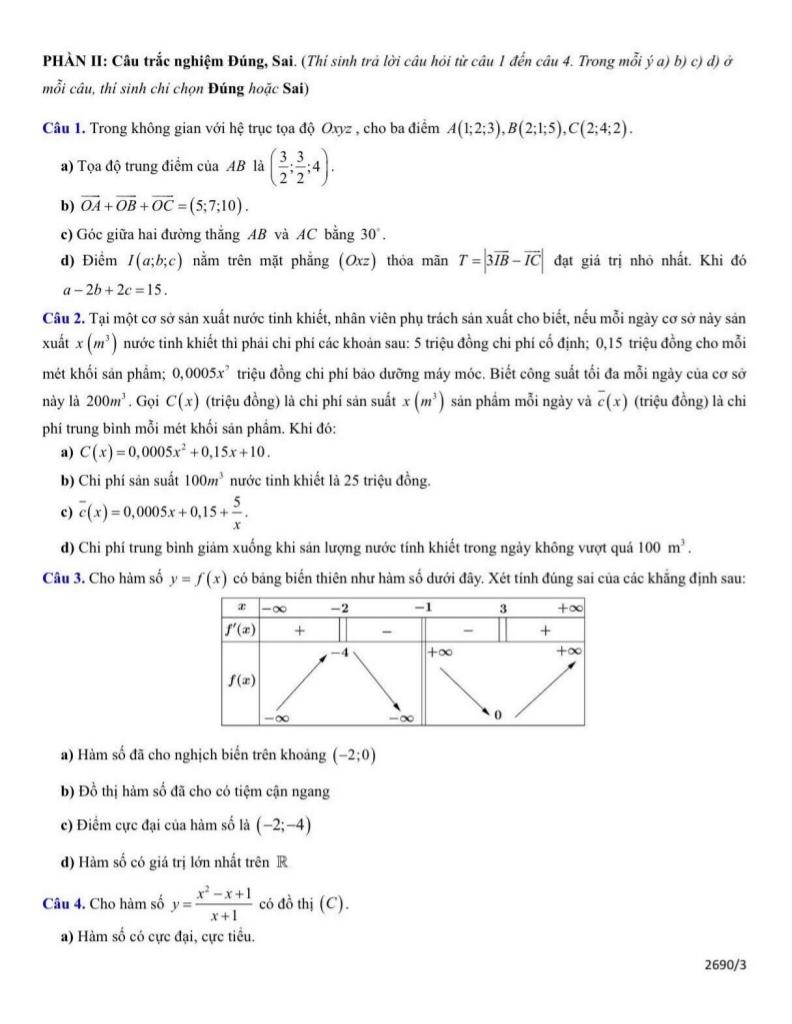 đề kiểm tra thường xuyên toán 12 năm 2025 – 2026 trường nguyễn khuyến – tp hcm 2