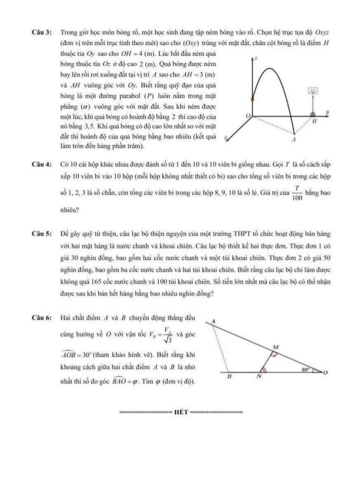đề kiểm tra toán 12 tháng 10 năm 2025 trường nguyễn khuyến & lê thánh tông – tp hcm 7