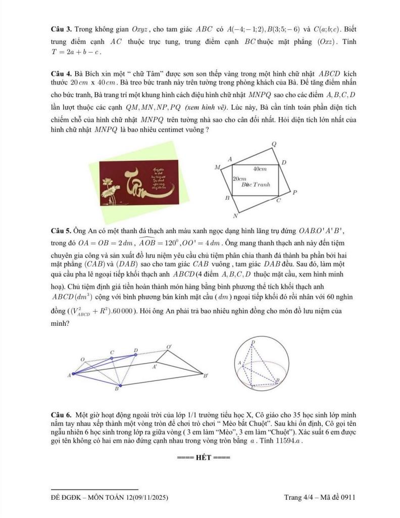 đề kiểm tra toán 12 tháng 11 năm 2025 trường nguyễn khuyến & lê thánh tông – tp hcm (2) 3