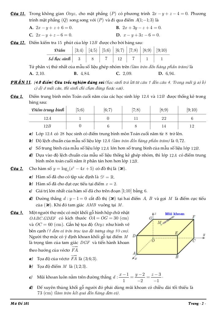 đề kiểm tra toán 12 tháng 11 năm 2025 trường nguyễn khuyến & lê thánh tông – tp hcm (2) 5