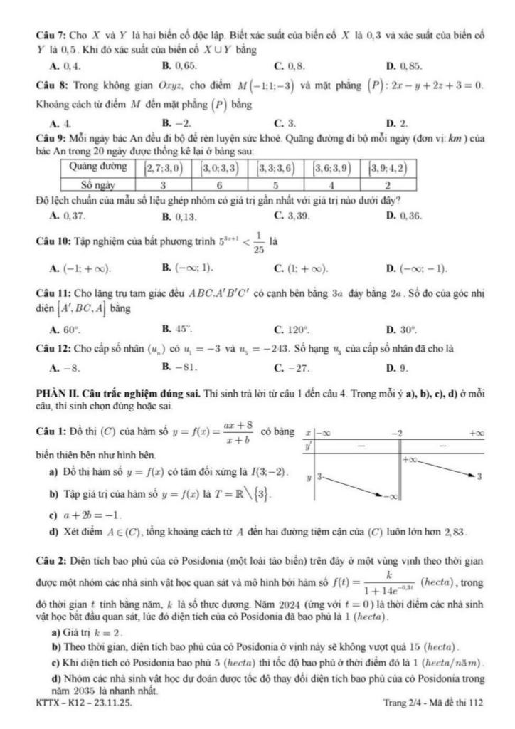 đề kiểm tra toán 12 tháng 11 năm 2025 trường nguyễn khuyến & lê thánh tông – tp hcm (3) 1