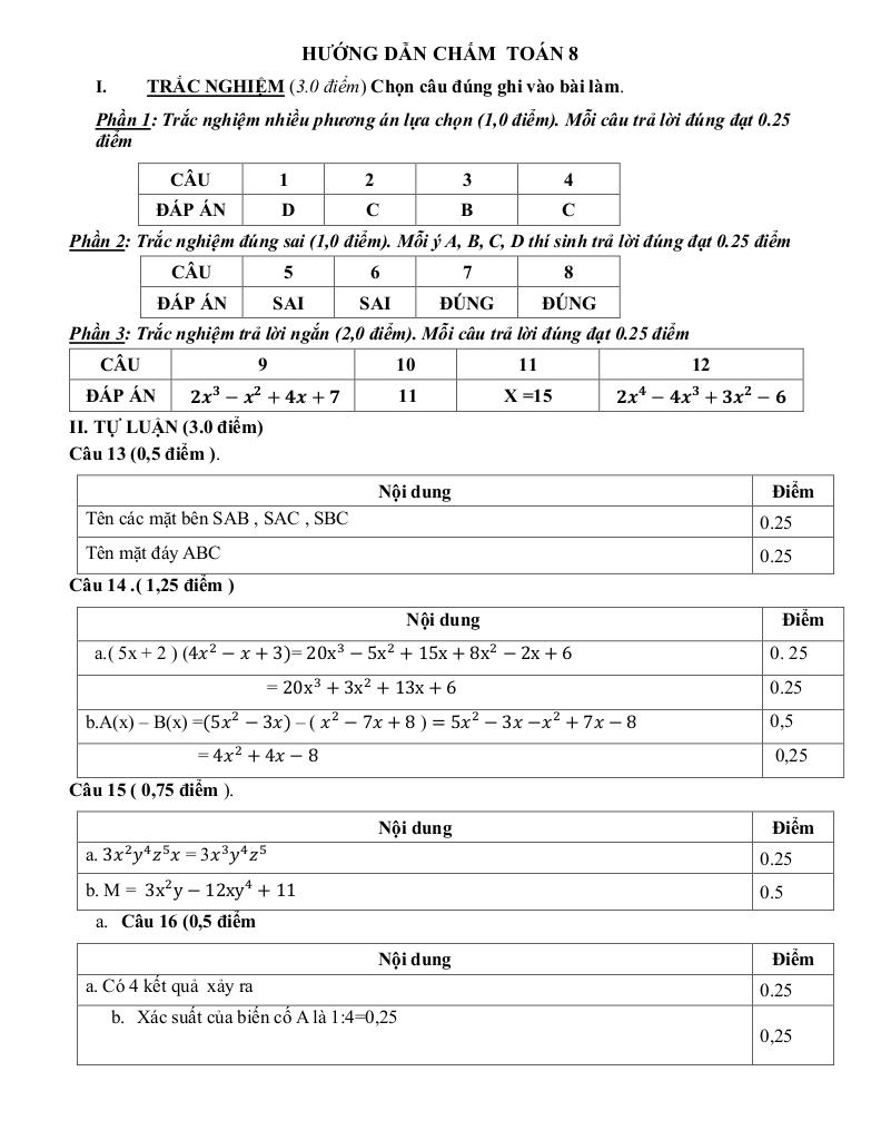đề kiểm tra toán 8 đầu năm 2025 – 2026 trường thcs lý thường kiệt – tp hcm 2