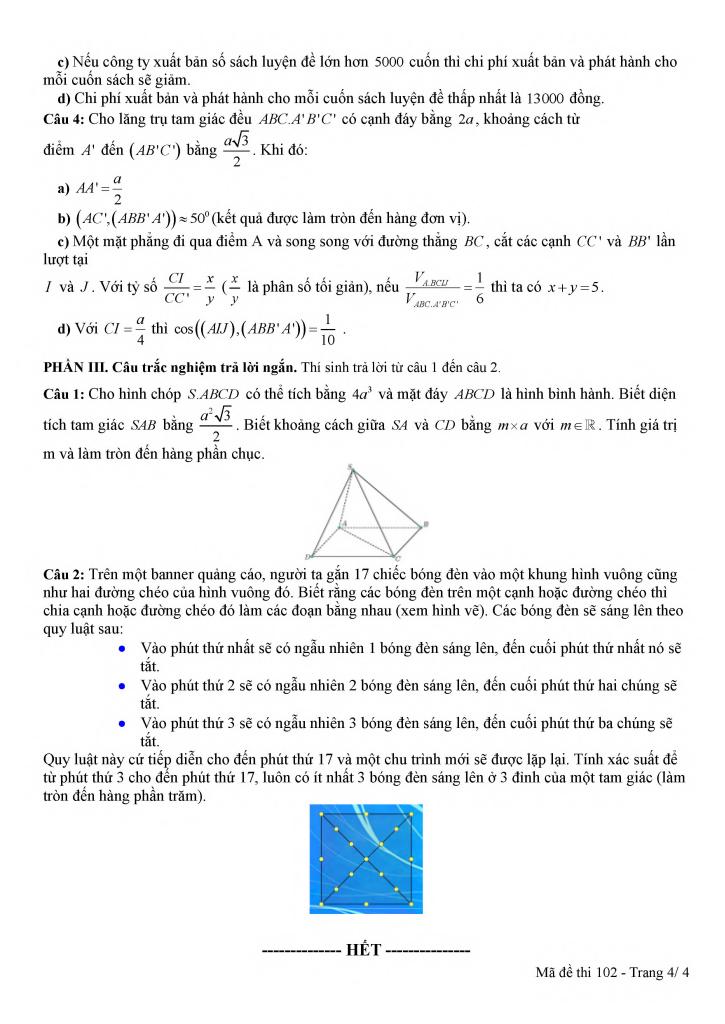 đề kscl học sinh giỏi toán 12 đợt 1 năm 2025 – 2026 liên trường thpt – nghệ an 7