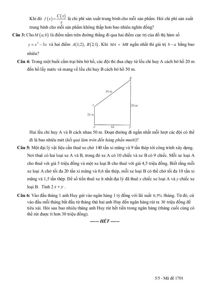đề kscl toán 12 thi tn thpt 2026 lần 1 trường thpt đào duy từ – thanh hóa 4