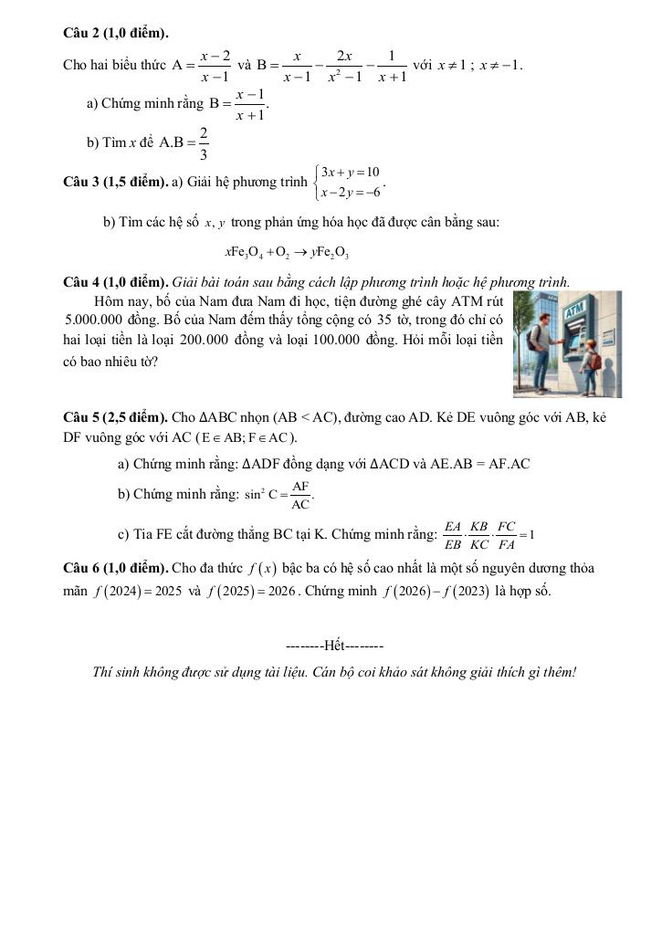 đề kscl toán 9 lần 2 năm 2025 – 2026 trường thcs thổ tang – phú thọ 3