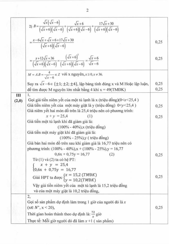 đề kscl toán vào lớp 10 năm 2025 – 2026 phòng gd&đt hà đông – hà nội 3