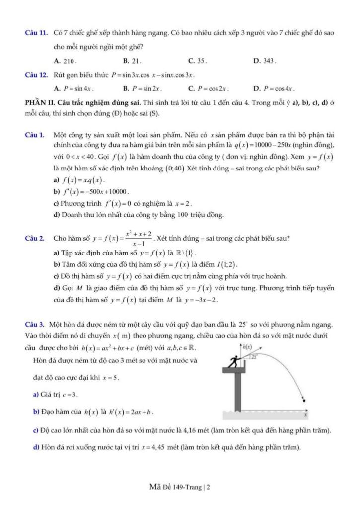 đề ktđk toán 12 tháng 9 năm 2025 trường nguyễn khuyến & lê thánh tông – tp hcm 1
