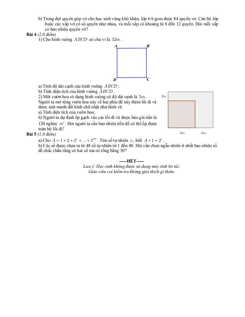 đề minh họa giữa kì 1 toán 6 năm 2025 – 2026 trường thcs nghĩa tân – hà nội 9