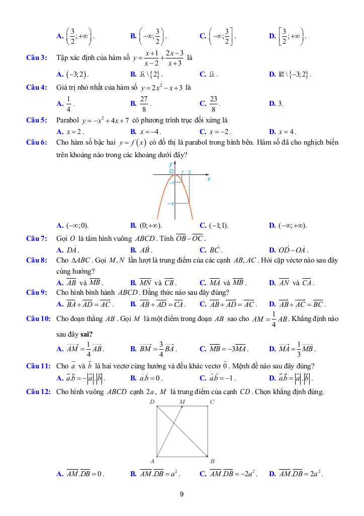 đề ôn tập cuối học kì 1 toán 10 năm 2025 – 2026 trường thpt thủ đức – tp hcm 8