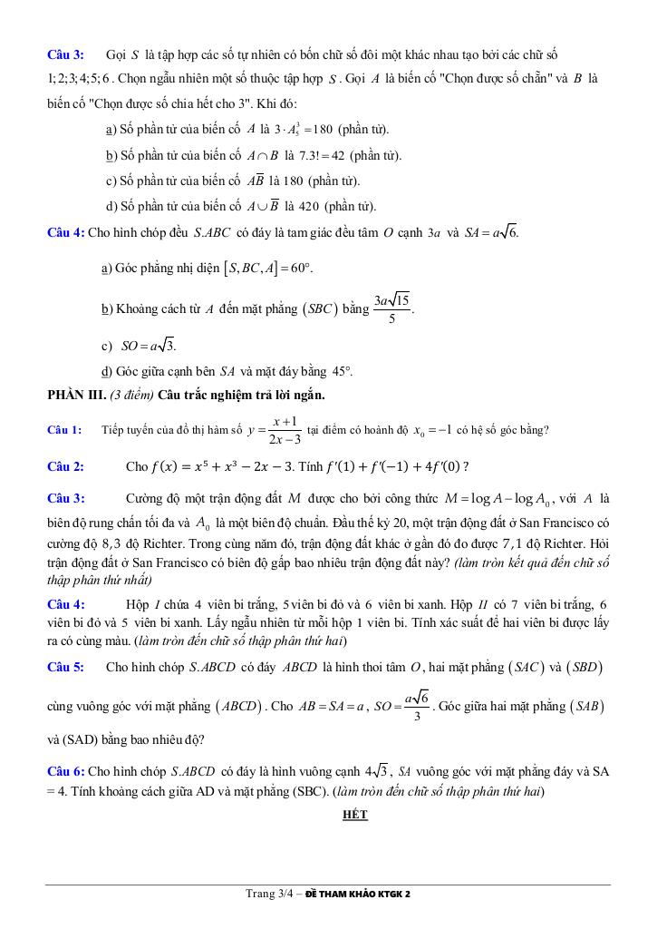 đề tham khảo cuối kì 2 toán 11 năm 2024 – 2025 trường thpt marie curie – tp hcm 5