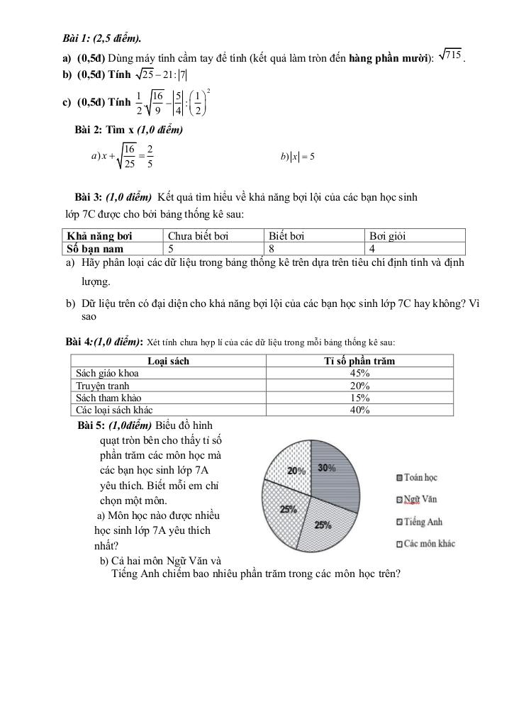 đề tham khảo cuối kỳ 1 toán 7 năm 2025 – 2026 trường thcs đông thạnh – tp hcm 1