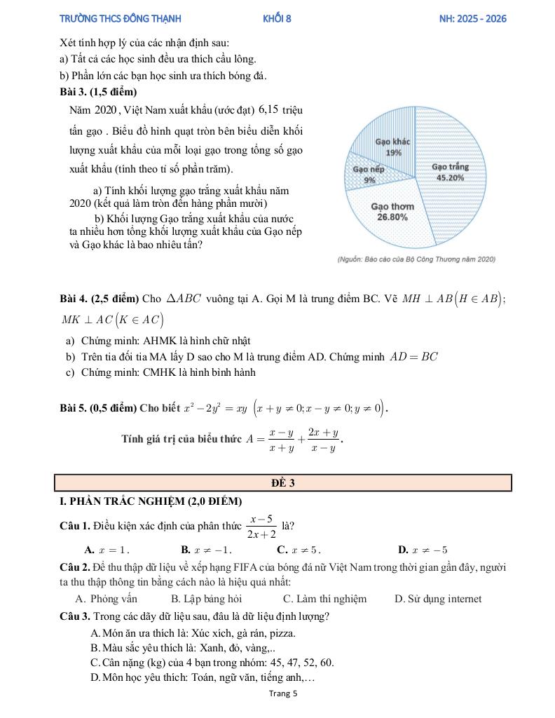 đề tham khảo cuối kỳ 1 toán 8 năm 2025 – 2026 trường thcs đông thạnh – tp hcm 4