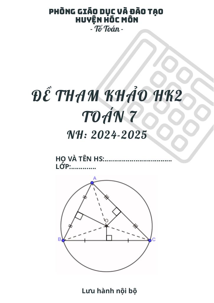 đề tham khảo hk2 toán 7 năm 2024 – 2025 phòng gd&đt hóc môn – tp hcm 0