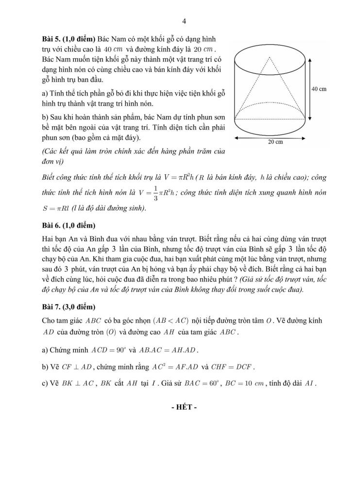 đề tham khảo tuyển sinh lớp 10 môn toán năm 2026 – 2027 sở gd&đt tp hồ chí minh 4