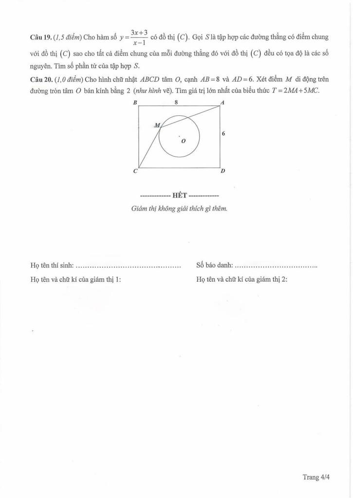 đề thi chọn học sinh giỏi toán 12 năm 2025 – 2026 sở gd&đt hà nội 3