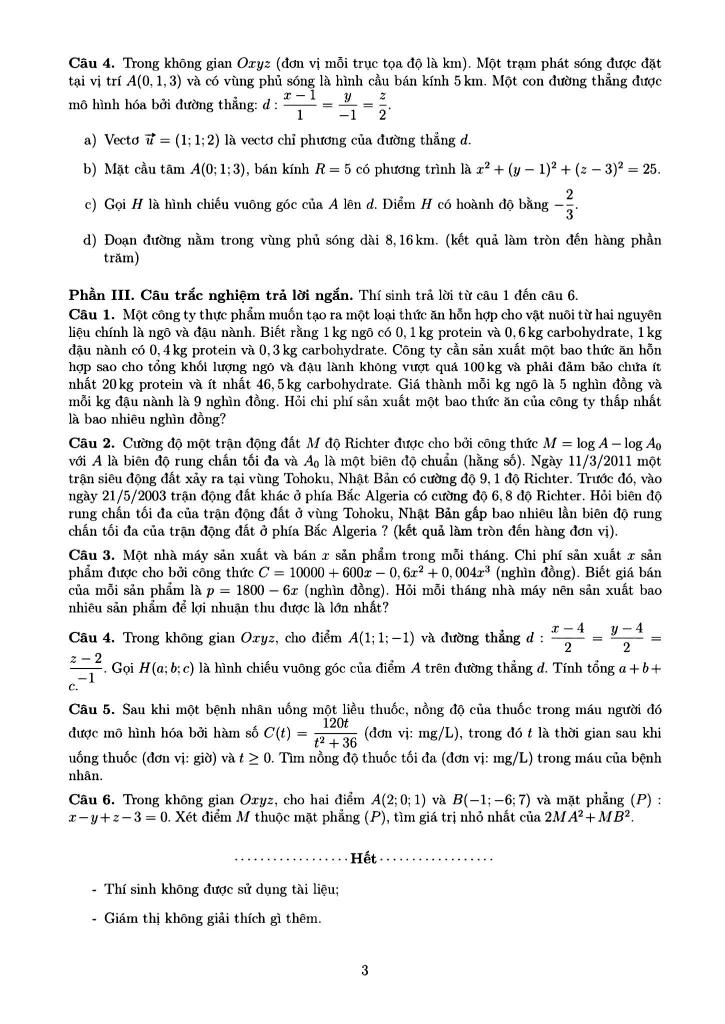 đề thi công bằng toán 12 lần 1 năm 2025 – 2026 trường thpt chuyên khtn – hà nội 2