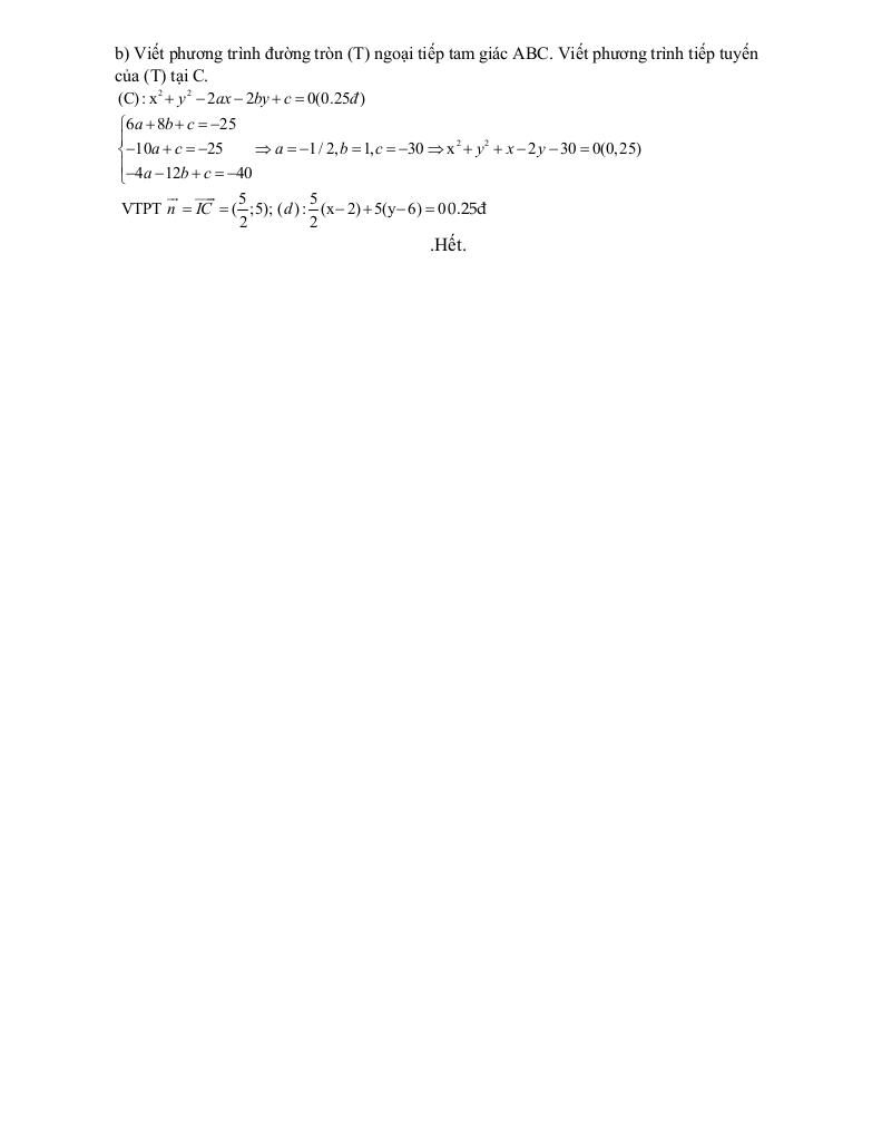 đề thi học kì 2 toán 10 năm 2019 – 2020 trường thpt trường chinh – tp hcm 3
