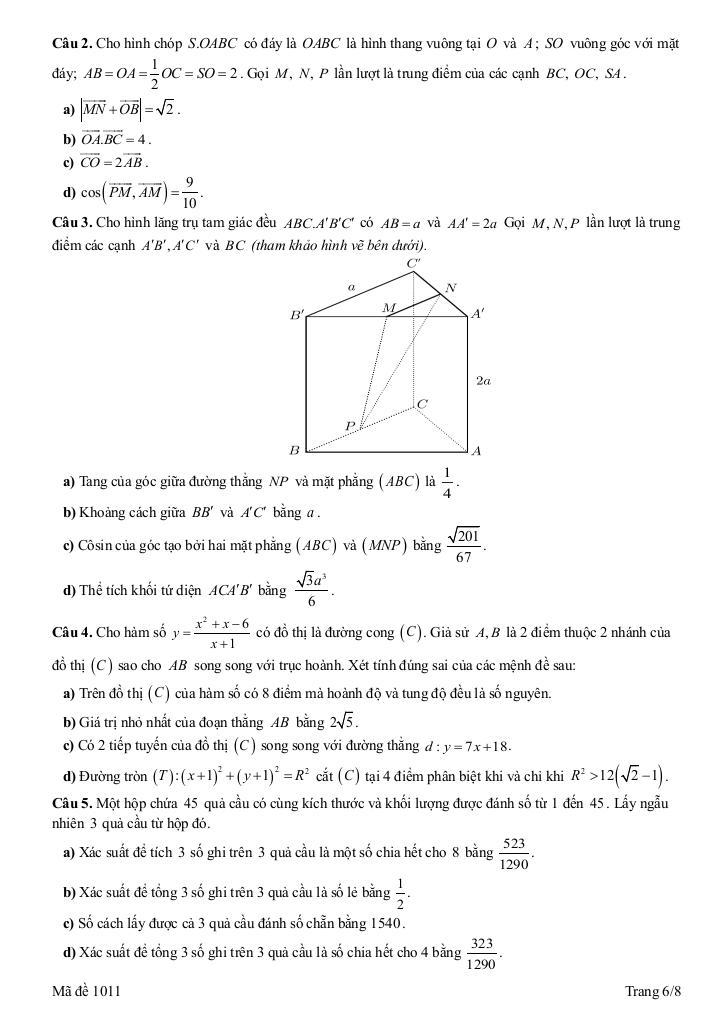 đề thi hsg toán 12 năm 2025 – 2026 cụm chuyên môn số 3 – bắc ninh 5