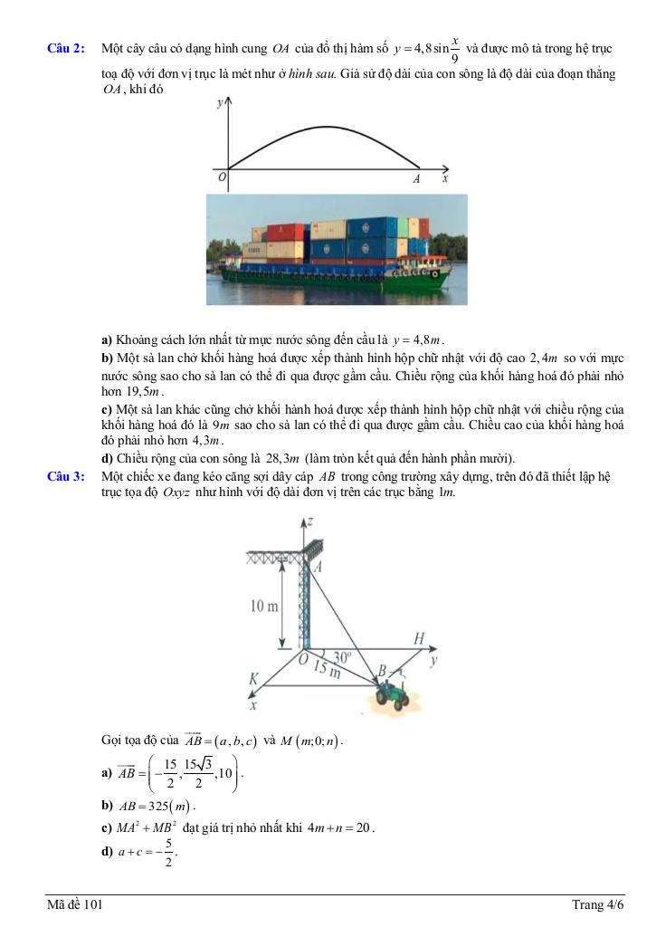 đề thi thử hsg lần 2 toán 12 năm 2024 – 2025 trường thpt nam tiền hải – thái bình 3