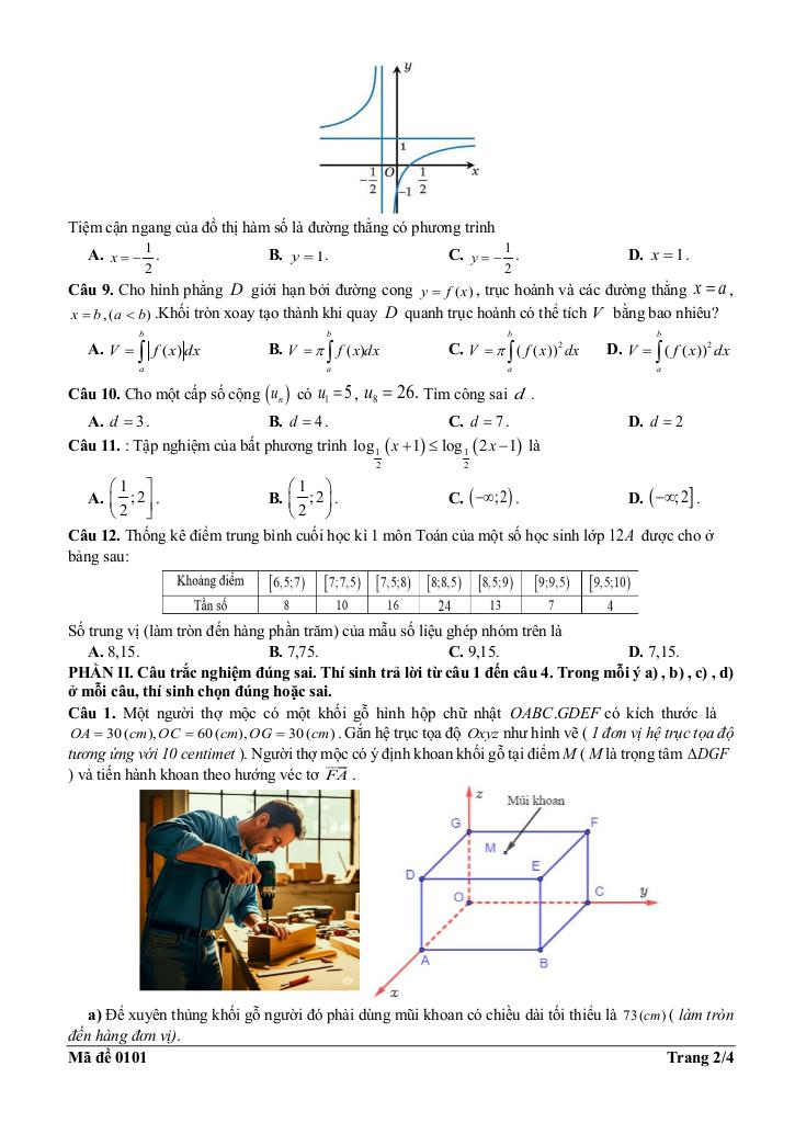 đề thi thử tn thpt 2025 môn toán lần 5 trường thpt quỳ hợp 2 – nghệ an 1