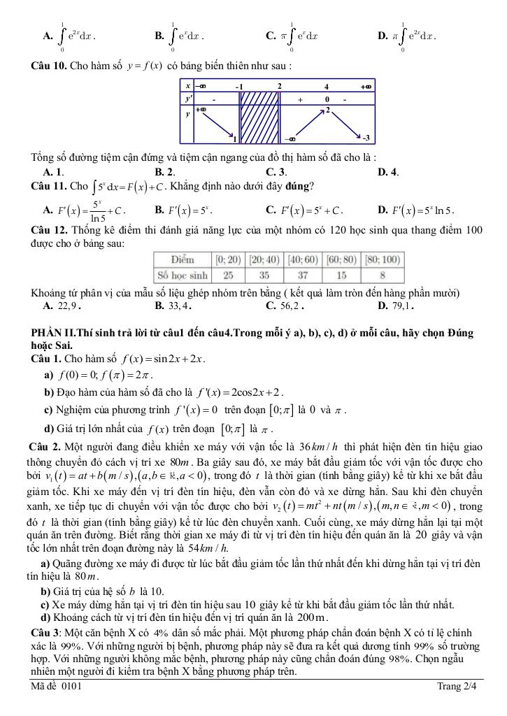 đề thi thử tn thpt 2025 môn toán trường thpt trần quốc tuấn – phú yên 1
