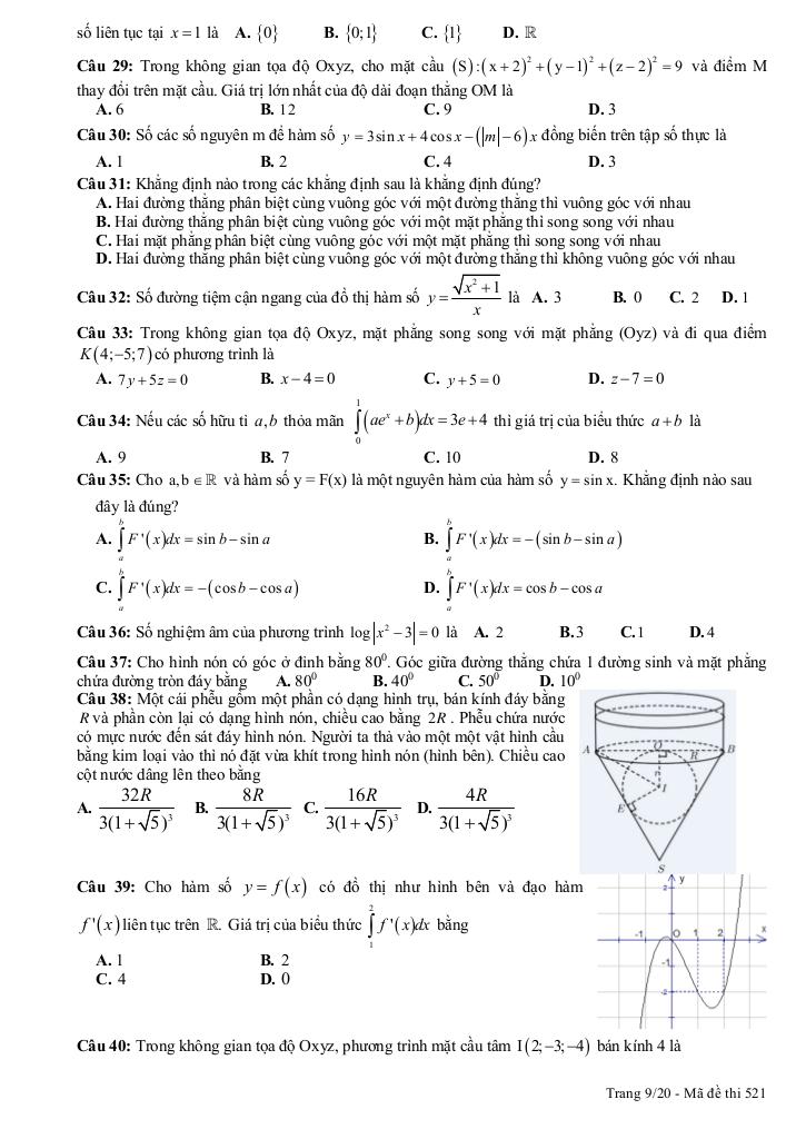 đề thi thử toán thpt quốc gia 2019 lần 2 trường thpt chuyên đhsp hà nội 8