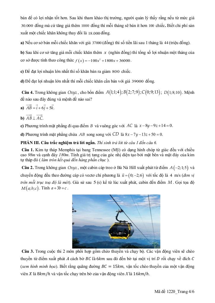 đề thi thử tốt nghiệp thpt 2025 môn toán cụm các trường thpt – hải dương 9