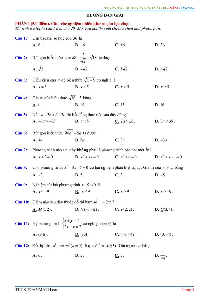 đề tuyển sinh lớp 10 môn toán (chung) năm 2025 – 2026 sở gd&đt đắk nông 4