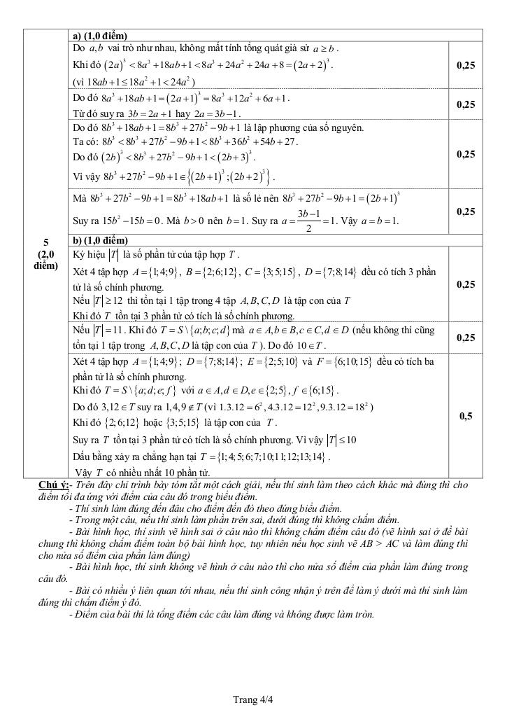 đề tuyển sinh lớp 10 môn toán (chuyên) năm 2025 – 2026 sở gd&đt hải phòng 4