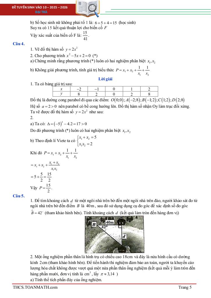 đề tuyển sinh lớp 10 môn toán năm 2025 – 2026 sở gd&đt lạng sơn 4