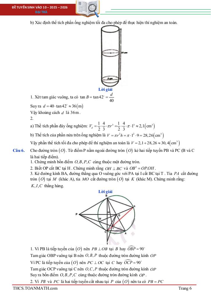 đề tuyển sinh lớp 10 môn toán năm 2025 – 2026 sở gd&đt lạng sơn 5